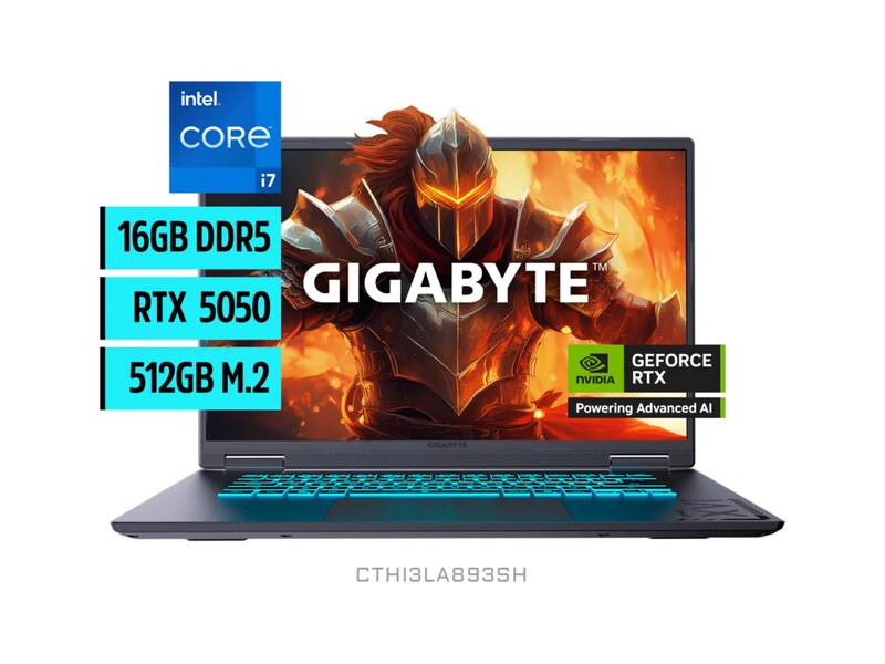Notebook Gamer Gigabyte Intel i7-13620H RAM 64GB SSD4TB RTX5050 165Hz WUXGA - Windows 11 Pro