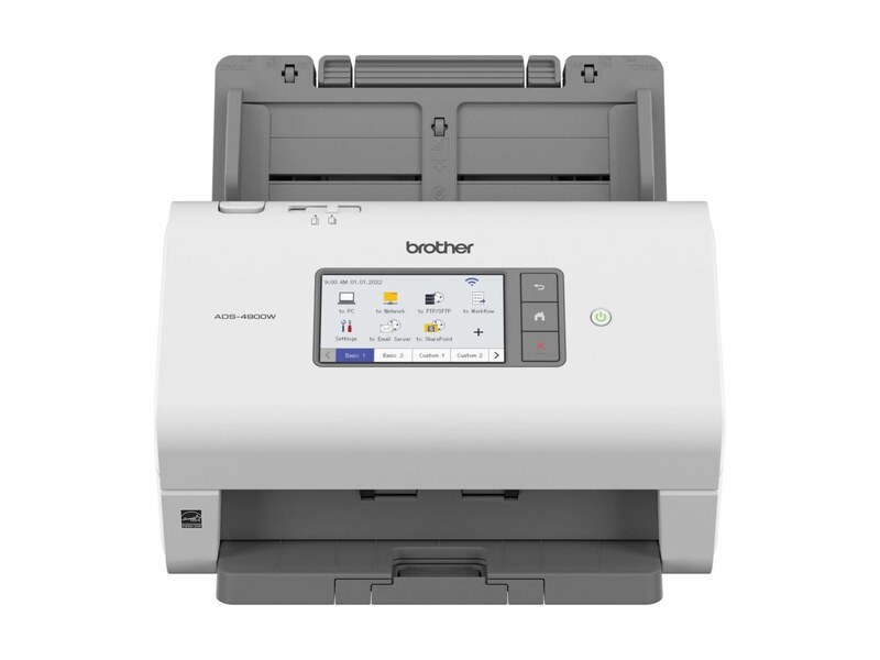 Escáner de Escritorio Brother ADS4900W, 120ppm ADF WiFi Ethernet USB 3.0 Dúplex