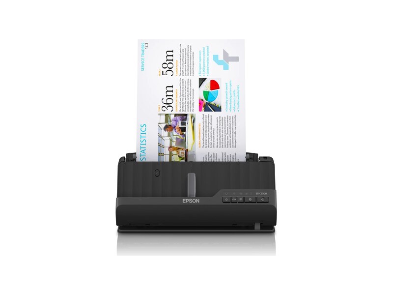 Escáner de Escritorio Epson WorkForce ES-C320W, Inalámbrico Doble Faz WiFi USB